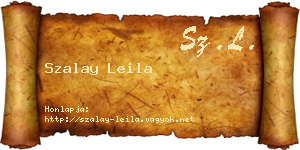 Szalay Leila névjegykártya